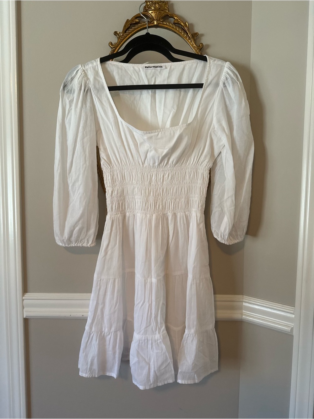 Reformation White Verona Dress